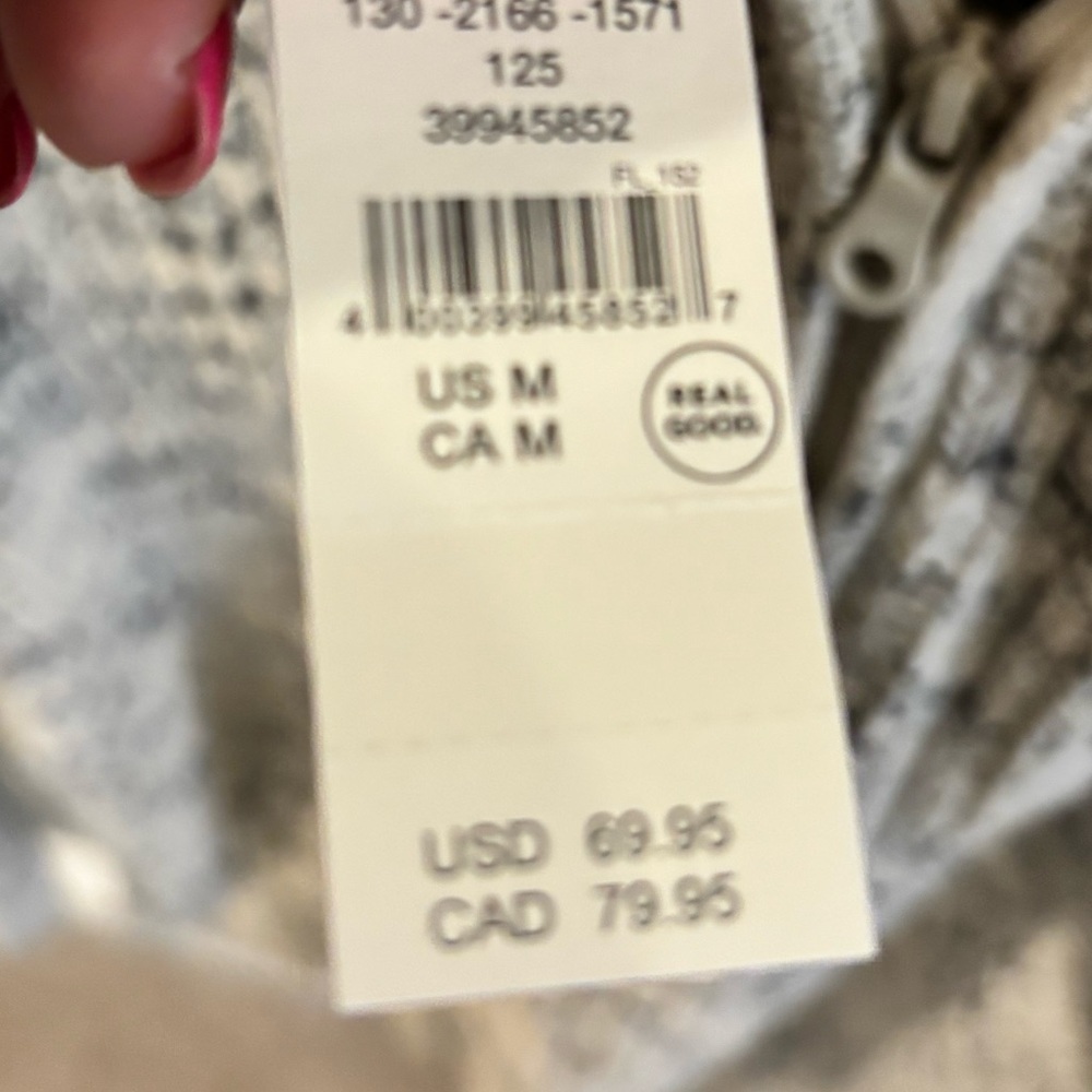 NWT ✨ Aerie Women's Gray Textured Knit Turtleneck quarter-zip Sweater -medium - Picture 5 of 5